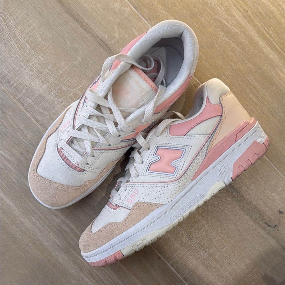 New Balance Women's 550 Sneakers - Pink and Beige